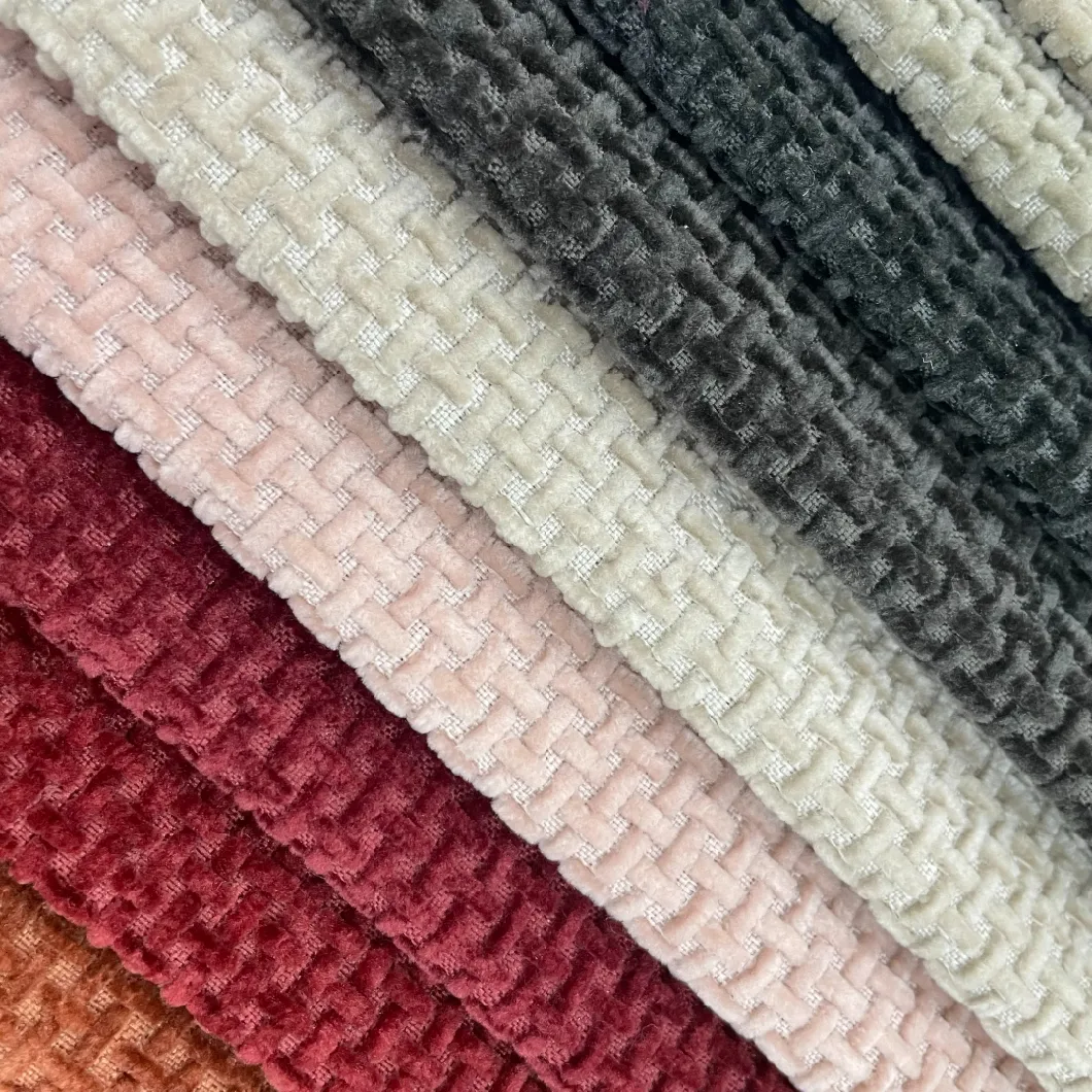 Polyester Chenille Woven Ready Stock Sofa Fabric Upholstery Cloth Decorative Material (JX269.)